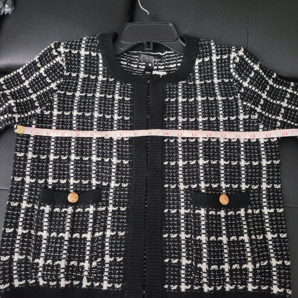 Sold- Aqua Tweed Cardigan - 100% Exclusive - Picture 4 of 10
